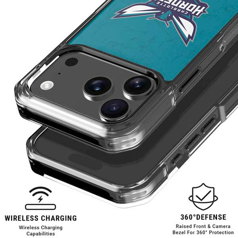 NBA Charlotte Hornets Distressed iPhone 18 Pro Clear Case