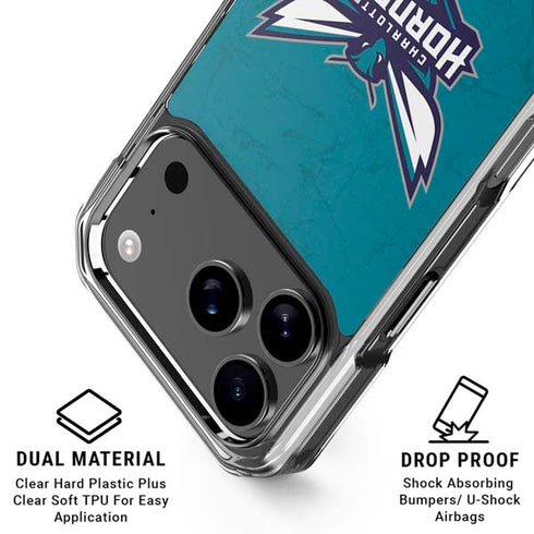 NBA Charlotte Hornets Distressed iPhone 18 Pro Clear Case