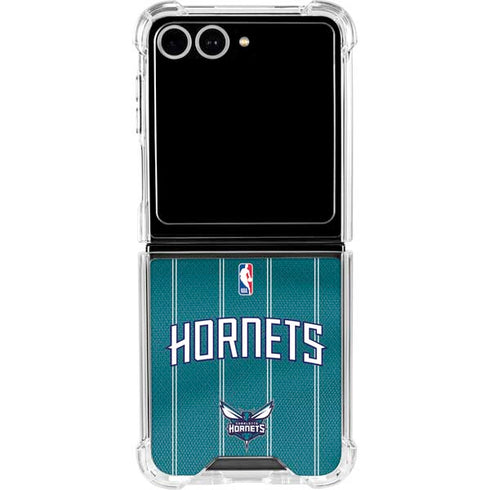 NBA Charlotte Hornets Jersey Galaxy Z Flip7 Clear Case