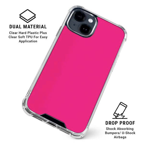 HOT Pink iPhone 15 Clear Case