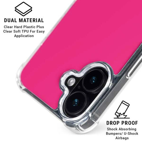 HOT Pink iPhone 16 Clear Case