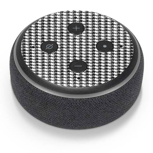 Houndstooth Black/White Amazon Echo Dot Skin