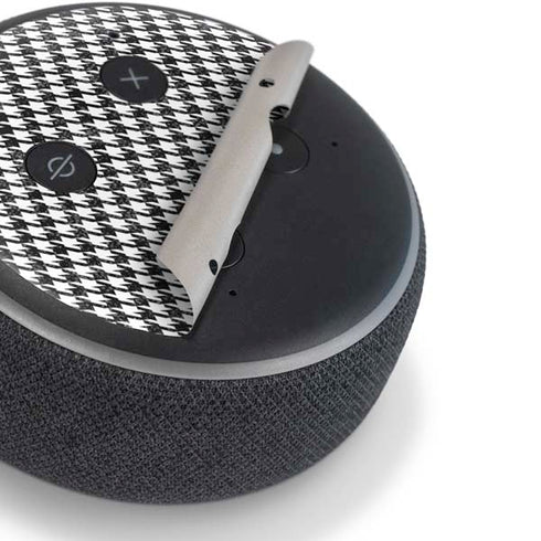 Houndstooth Black/White Amazon Echo Dot Skin
