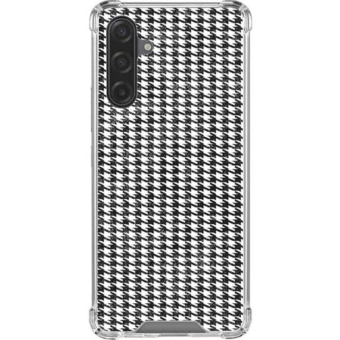 Houndstooth Black/White Galaxy A17 Clear Case