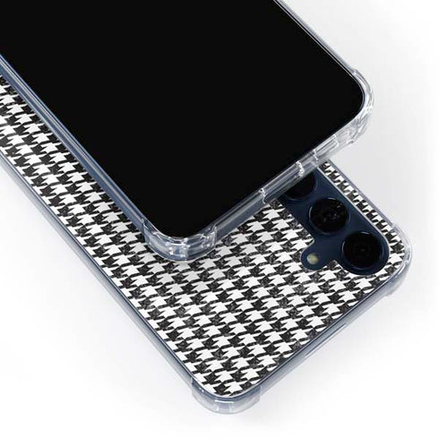 Houndstooth Black/White Galaxy A35 5G Clear Case
