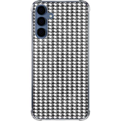Houndstooth Black/White Galaxy A55 5G Clear Case