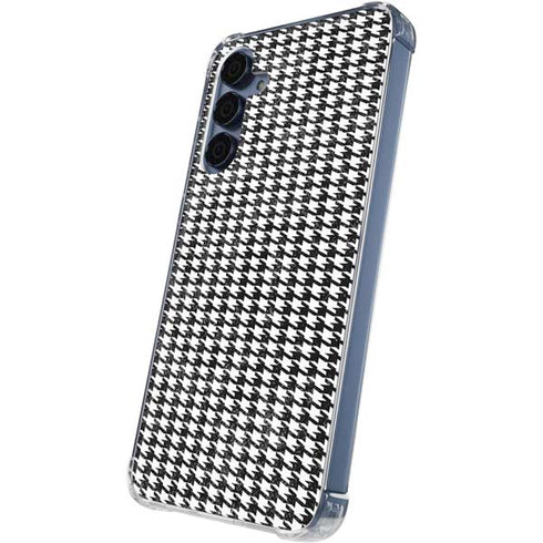 Houndstooth Black/White Galaxy A55 5G Clear Case