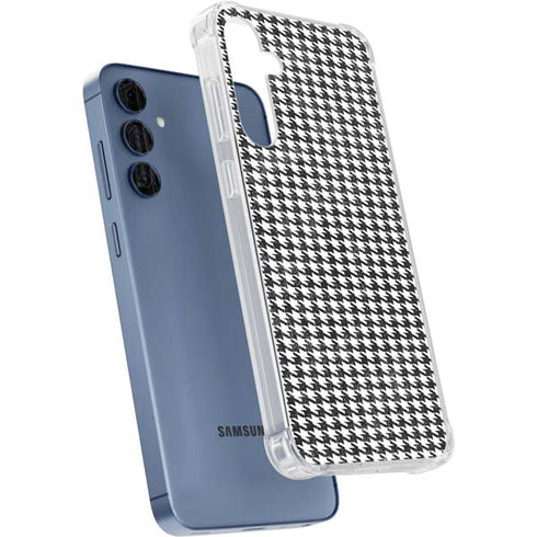 Houndstooth Black/White Galaxy A55 5G Clear Case