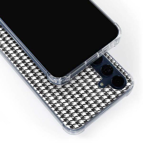 Houndstooth Black/White Galaxy A55 5G Clear Case