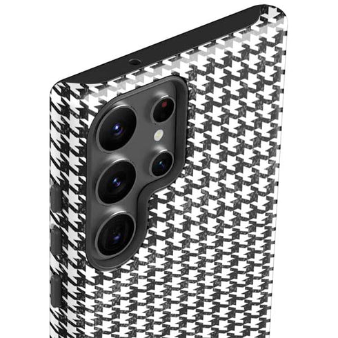 Houndstooth Black/White Galaxy S23 Ultra Pro Case