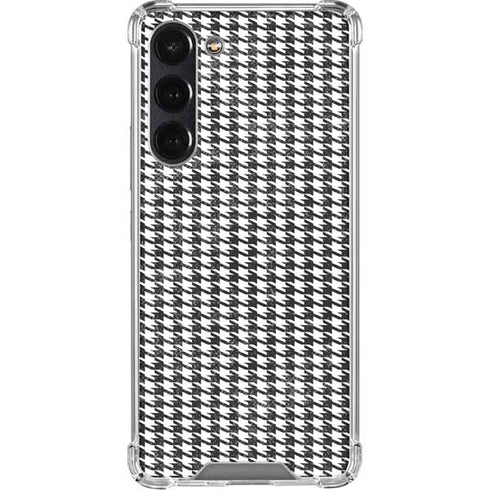 Houndstooth Black/White Galaxy S24 FE Clear Case
