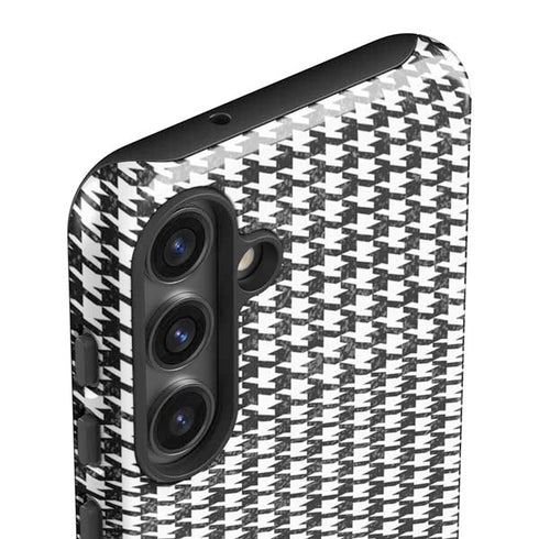 Houndstooth Black/White Galaxy S25 Plus Impact Case