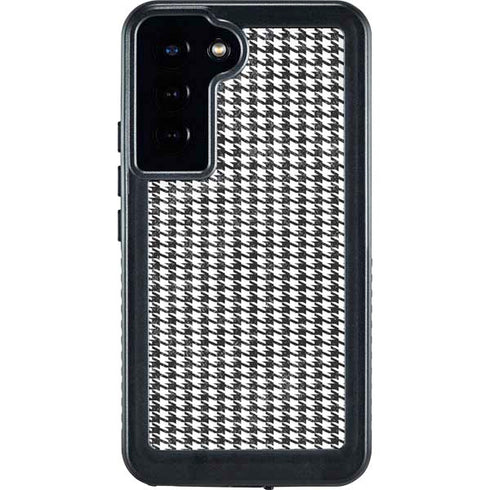 Houndstooth Black/White Galaxy S24 Plus Waterproof Case