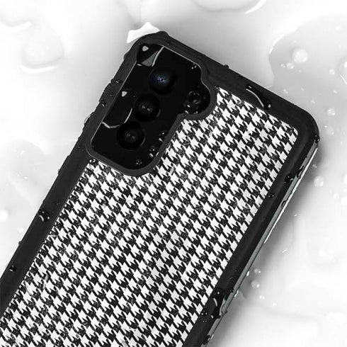 Houndstooth Black/White Galaxy S24 Plus Waterproof Case