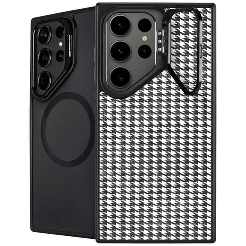 Houndstooth Black/White Galaxy S25 Ultra Kickstand Case