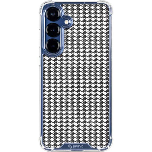 Houndstooth Black/White Galaxy S25 Plus Clear Case