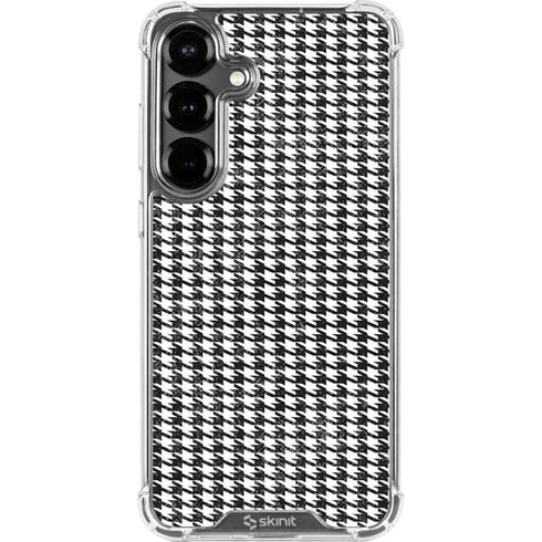 Houndstooth Black/White Galaxy S26 Clear Case