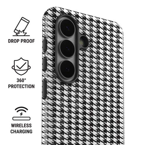 Houndstooth Black/White Galaxy S26 Impact Case