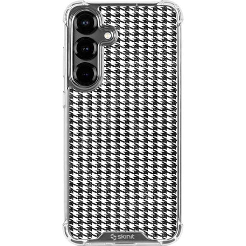 Houndstooth Black/White Galaxy S26 Plus Clear Case