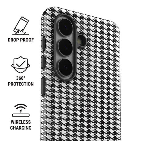 Houndstooth Black/White Galaxy S26 Plus Impact Case