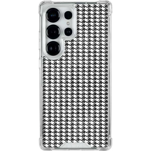 Houndstooth Black/White Galaxy S26 Ultra Clear Case