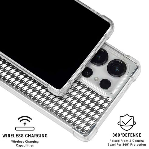Houndstooth Black/White Galaxy S26 Ultra Clear Case