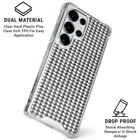 Houndstooth Black/White Galaxy S26 Ultra Clear Case