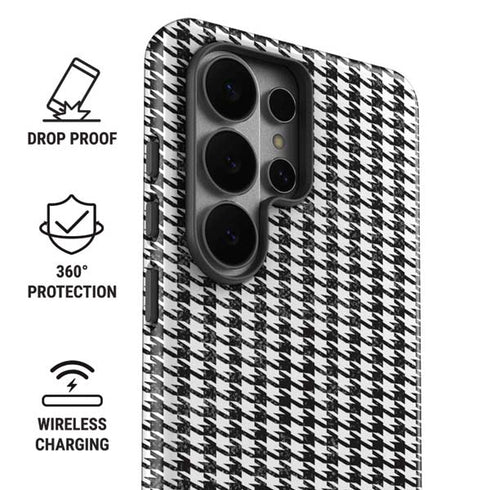 Houndstooth Black/White Galaxy S26 Ultra Impact Case