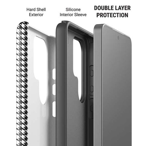 Houndstooth Black/White Galaxy S26 Ultra Impact Case