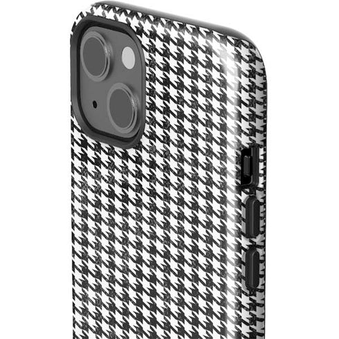 Houndstooth Black/White iPhone 15 Impact Case