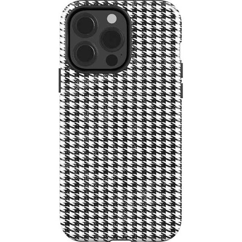 Houndstooth Black/White iPhone 15 Pro Impact Case