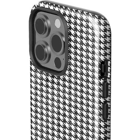 Houndstooth Black/White iPhone 15 Pro Impact Case