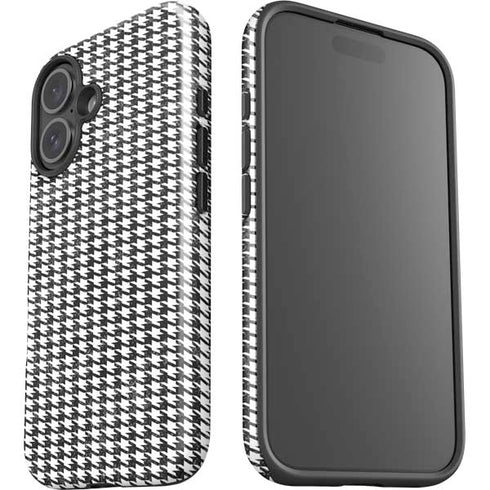 Houndstooth Black/White iPhone 16 Impact Case