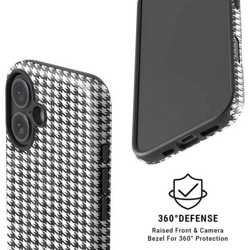 Houndstooth Black/White iPhone 16 Magsafe Impact Case