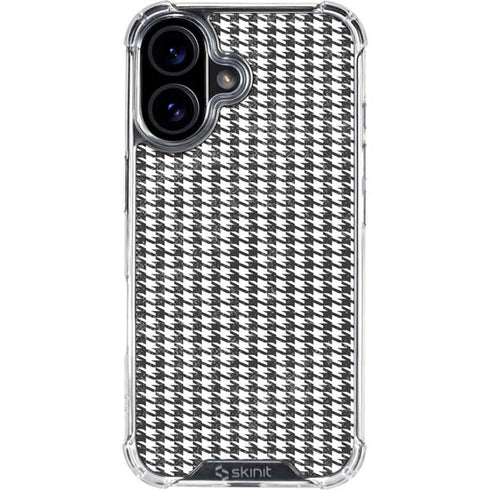 Houndstooth Black/White iPhone 16 Plus Clear Case