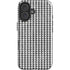 Houndstooth Black/White iPhone 16 Plus Impact Case