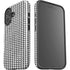 Houndstooth Black/White iPhone 16 Plus Impact Case