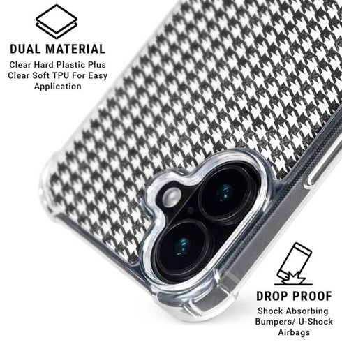 Houndstooth Black/White iPhone 16 Plus MagSafe Case