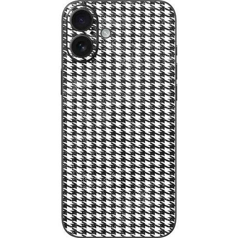 Houndstooth Black/White iPhone 16 Plus Skin