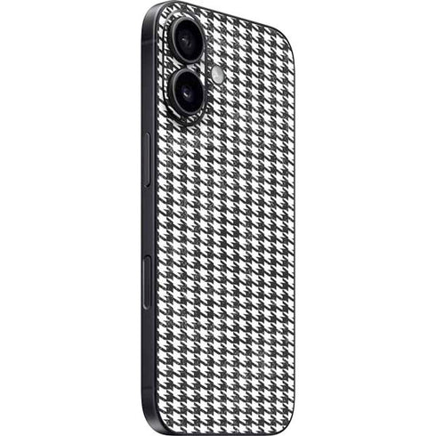 Houndstooth Black/White iPhone 16 Plus Skin