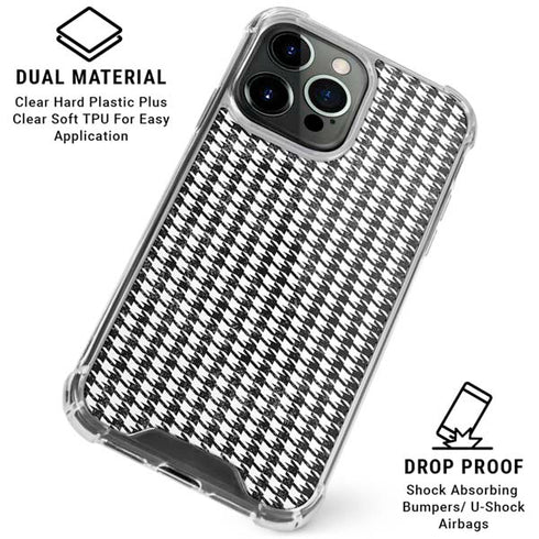 Houndstooth Black/White iPhone 16 Pro Clear Case