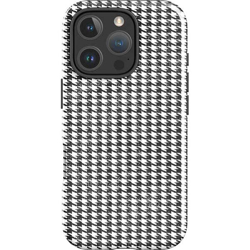 Houndstooth Black/White iPhone 16 Pro Impact Case