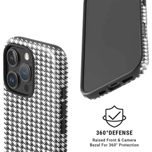 Houndstooth Black/White iPhone 16 Pro Magsafe Impact Case