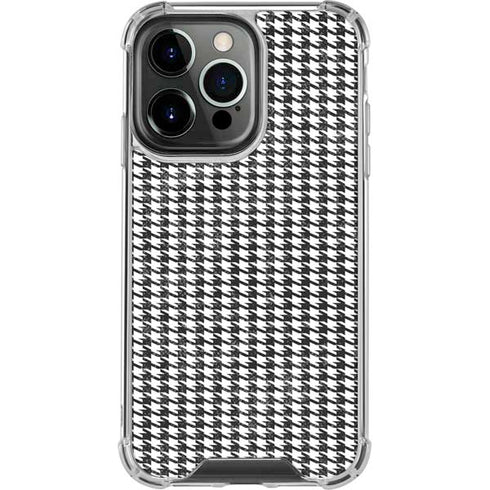 Houndstooth Black/White iPhone 16 Pro Max Clear Case