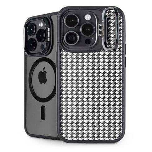 Houndstooth Black/White iPhone 16 Pro Max Kickstand Case