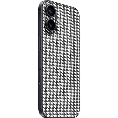 Houndstooth Black/White iPhone 16 Skin