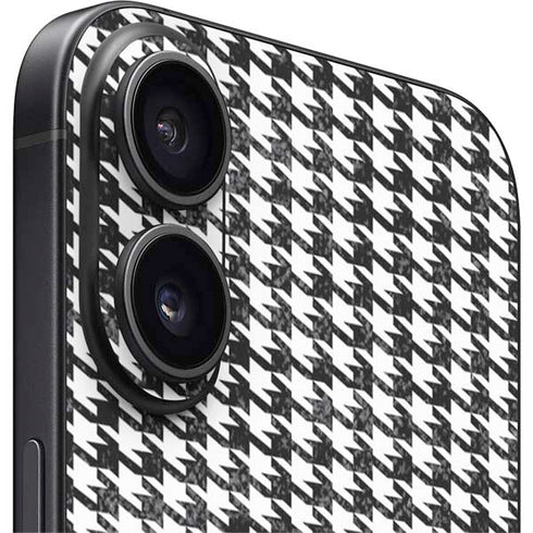 Houndstooth Black/White iPhone 16 Skin