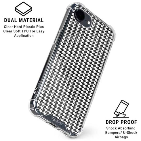 Houndstooth Black/White iPhone 16e Clear Case