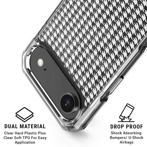 Houndstooth Black/White iPhone 17 Air Clear Case