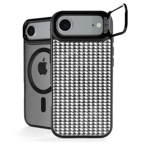 Houndstooth Black/White iPhone 17 Air Kickstand Case